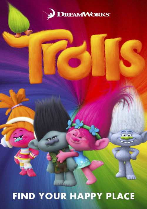 Family Outdoor Movie Night Poster - Trolls