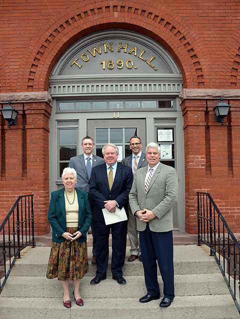Town and preservation officials at Historic Preservation Month 2014 proclamation